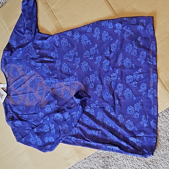 Savage x Fenty Strap Up Long Sleeve Lace Slip Dress-Taboo Blue-3X - Picture 5 of 9